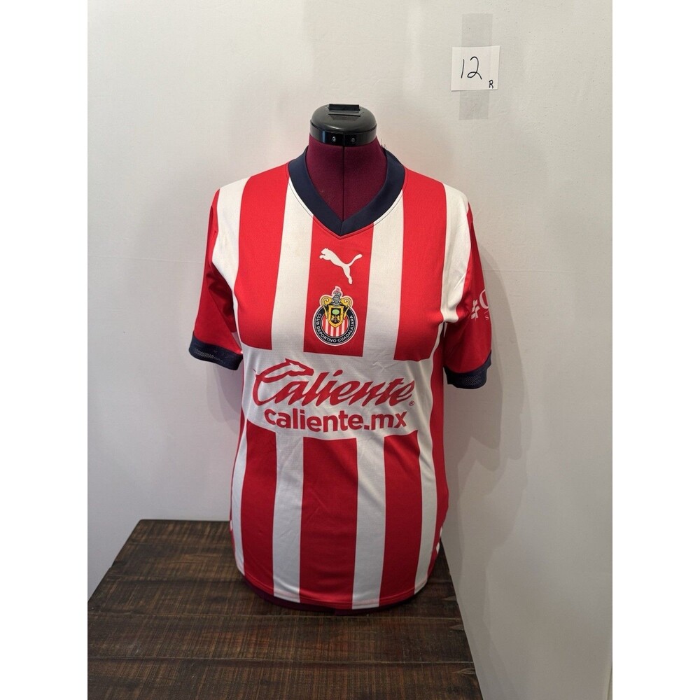 Puma Chivas Guadalajara Home Soccer Jersey Red White Striped Men’s XL Liga MX